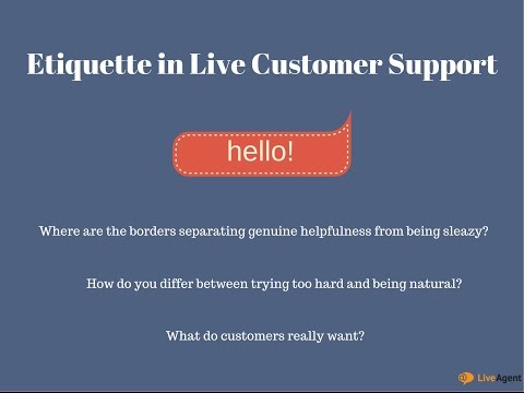 Youtube video: Etiquette in Live Customer Support