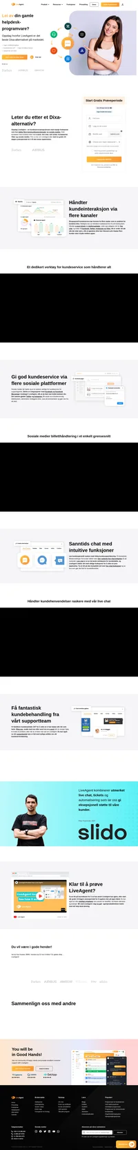 Leter du etter et alternativ til Dixa? Finn ut mer om LiveAgents rimelige flerkanals ticketystem og funksjoner.