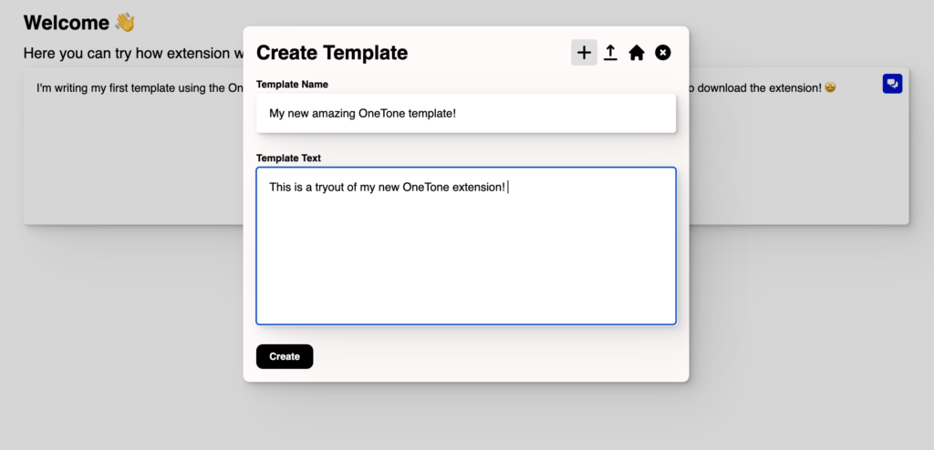 A picture showing the OneTone add-on example