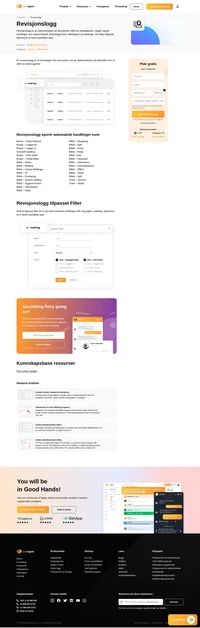 Bruk kronologisk sett med poster som gir dokumentasjon på aktiviteter som har blitt utført av støtteagenter. Bruk LiveAgents revisjonslogg.