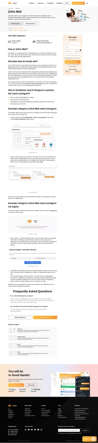 Zoho Mail-integrasjon lar deg holde styr på hendelser og mer fra LiveAgent. Bare integrer det via Zapier og begynn å få fordeler.