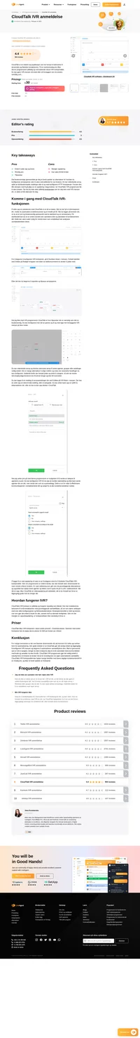 Ta en titt på resultatene av erfaringen vår med CloudTalk IVR og se om det er den beste IVR for virksomheten din.