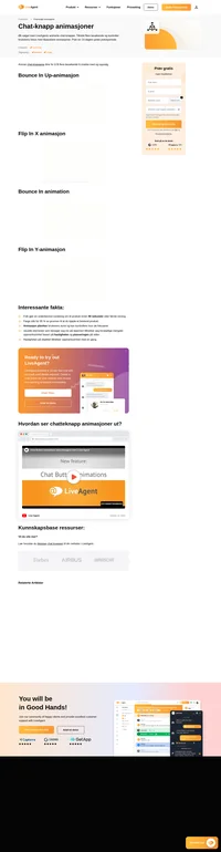 Animasjon påvirker en brukers øyne ved å kontrollere hvor de fokuserer. Få flere besøkende til å snakke med og animere chat-knappene dine med LiveAgent.