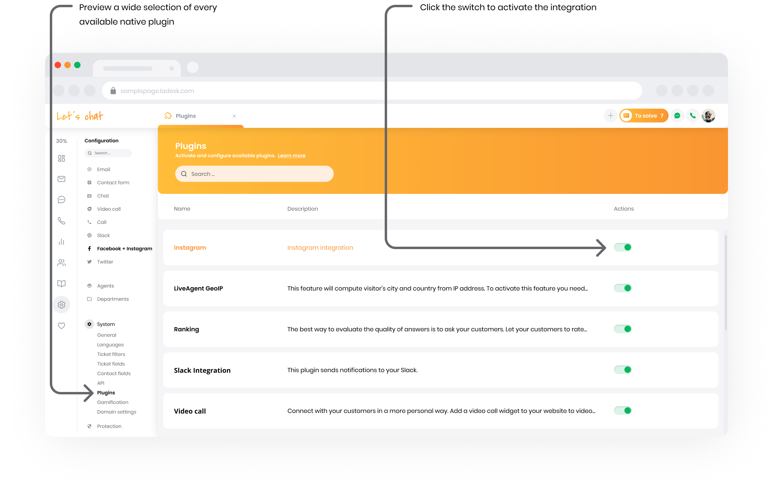 Instagramintegrasjon