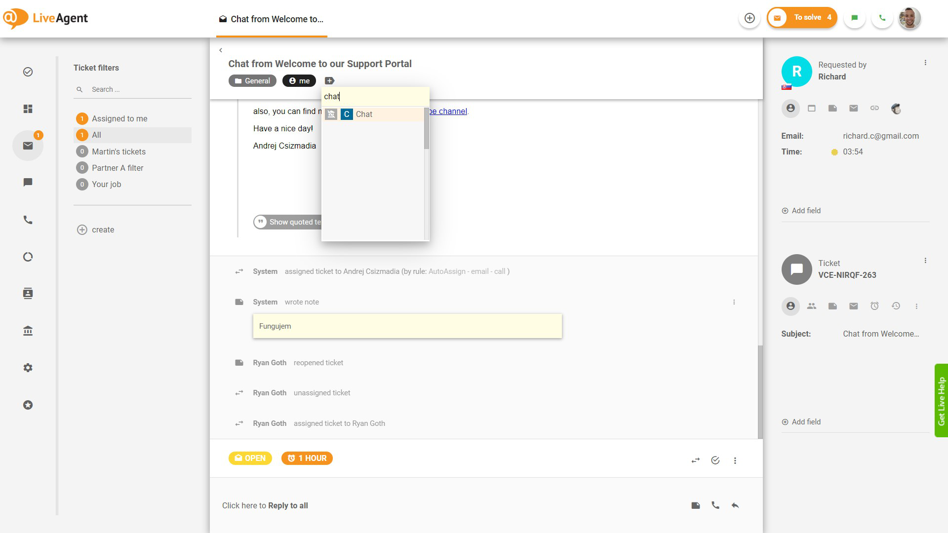 Legge til en tag-LiveAgent