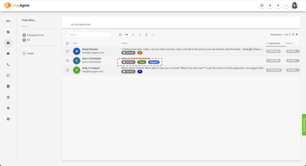 Universelle billettkoder for innboksen