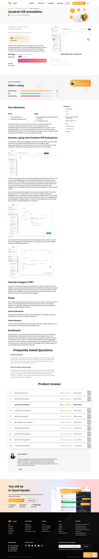 Zendesk IVR er et populært valg blant kunder. Resultatene av ytelsen i daglige scenarier kan bli funnet i denne anmeldelsen.