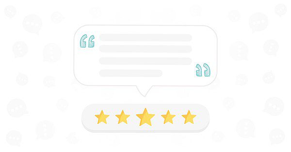 Leaving five star review illustration