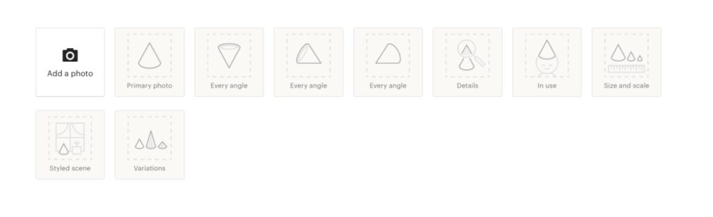 Add a photo of product to your Etsy shop